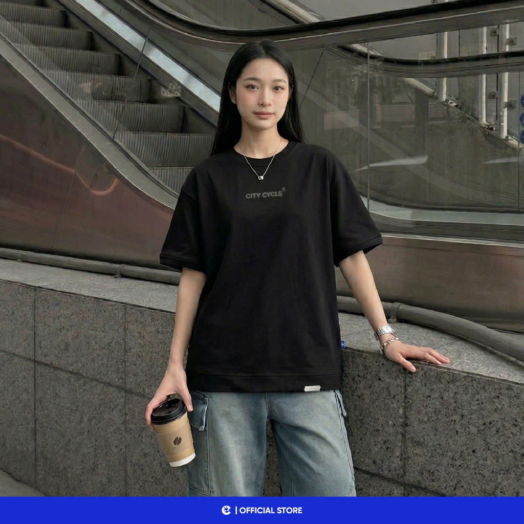 Áo thun phông unisex t-shirt form boxy nam nữ Local Brand Chính Hãng City Cycle Áo thun Eleven