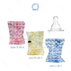 Núm Vú Agi Cổ Hẹp, Núm Thường Tiêu Chuẩn Cho Bé Sơ Sinh và trẻ nhỏ Silicone Bịch 1 Cái