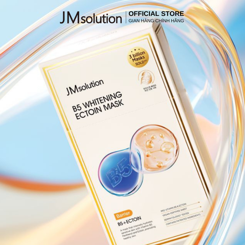 JMsolution Mặt Nạ B5 Whitening Ectoin Mask Chính Hãng Cấm Ẩm Phục Hồi Cho Da Nhạy Cảm, Tăng Cường Hàng Rào Bảo Vệ Da