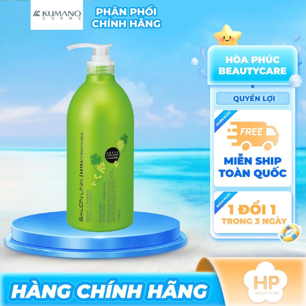 Dầu Xả Tóc Phục Hồi Hư Tổn Chiết Xuất Nho Chardonnay Salon Link Extra Conditioner 1000mL