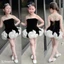 Đầm bé gái cúp ngực phối hoa nổi 3D sang chảnh, váy tiểu thư phong cách công chúa mẹ và bé diện tiệc sinh nhật
