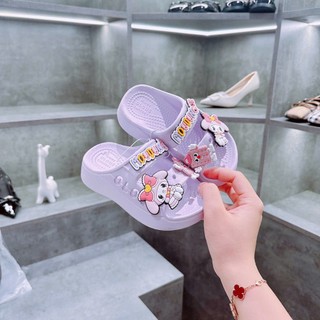 MẪU MỚI Dép Bánh Mì Đế Cao 3Cm Siêu Nhẹ Hoạt Hình Đáng Yêu Cho Bé Gái 2-10 Tuổi K027