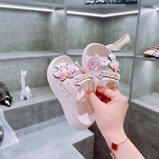 MẪU MỚI Dép Bánh Mì Đế Cao 3Cm Siêu Nhẹ Hoạt Hình Đáng Yêu Cho Bé Gái 2-10 Tuổi K027