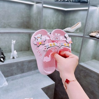 MẪU MỚI Dép Bánh Mì Đế Cao 3Cm Siêu Nhẹ Hoạt Hình Đáng Yêu Cho Bé Gái 2-10 Tuổi K027