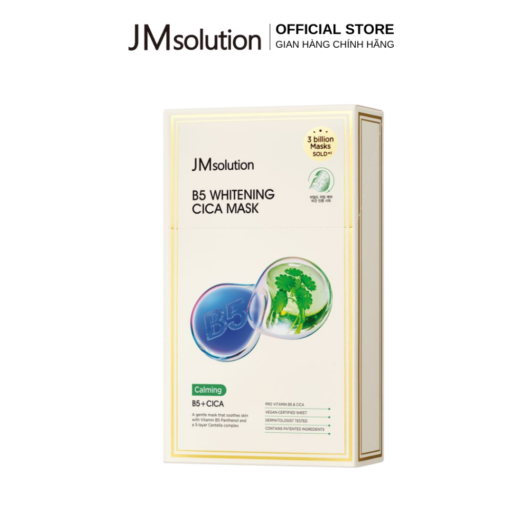 JMsolution Mặt Nạ B5 Whitening Cica Mask Chính Hãng Cấp Ẩm Làm Dịu và Phục Hồi Da