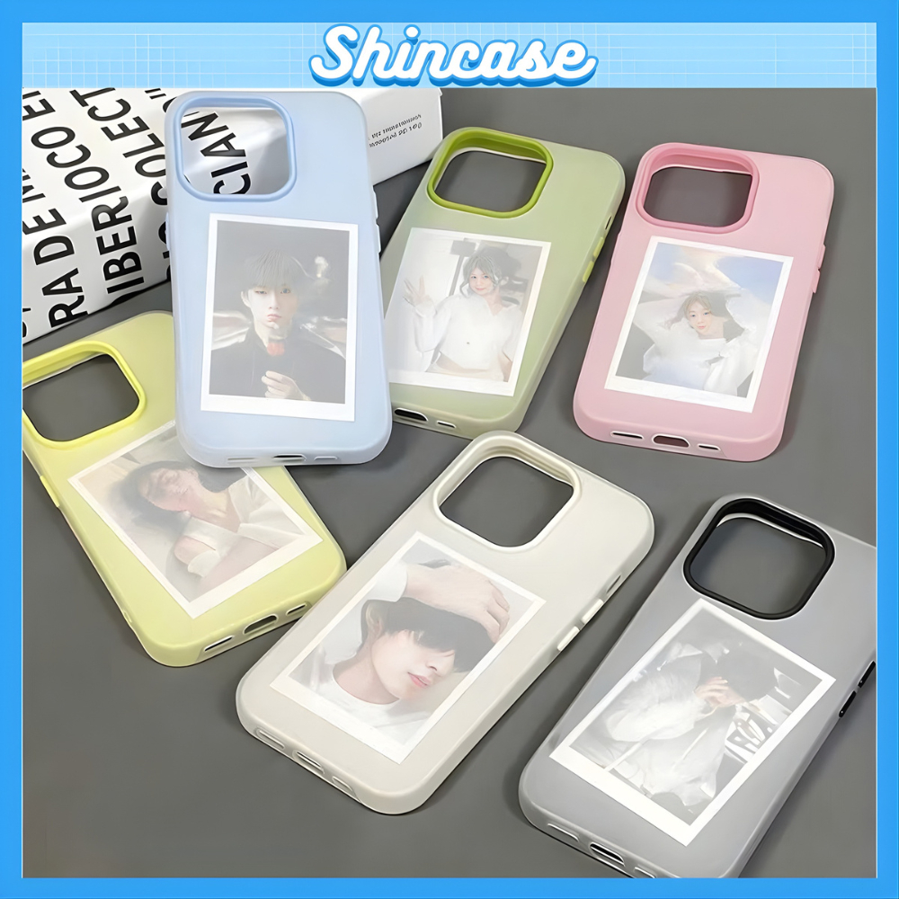 Ốp Lưng iPhone TPU Silicon Mềm 2 trong 1 Màu Candy Đựng Ảnh Chống Sốc Cho iP X/XS/11/12/13/14/15/16/17/Plus/Pro/Max