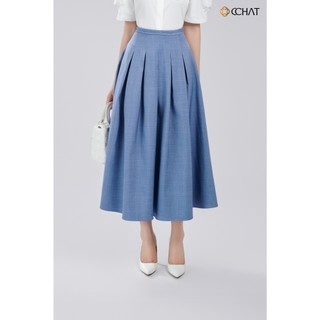 Chân Váy 𝐂𝐂𝐇𝐀𝐓 Dáng Xòe Stacie Xếp Ly Thân Trước Chất Liệu Tuytsi Cao Cấp 16CDS2012XT