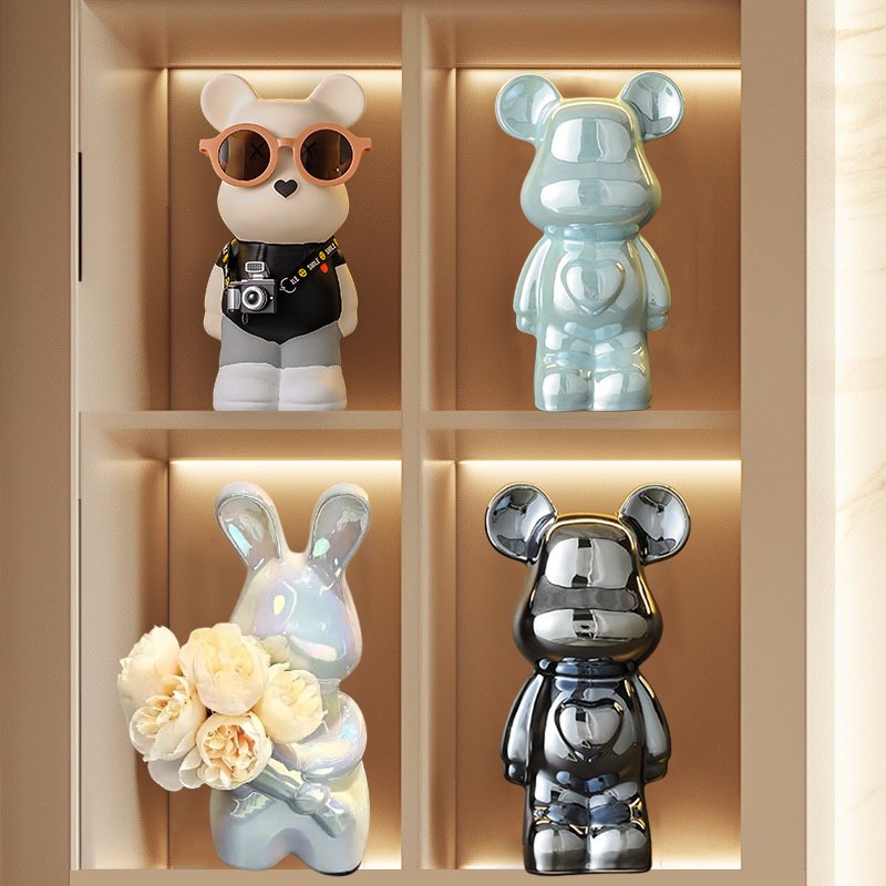 Bộ tượng các mẫu bear decor nhà cửa