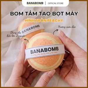 Bom Tắm Tạo Bọt Mây Bồn Tắm Hình Tròn Peachy BANABOMB Dưỡng Da Mịn Màng