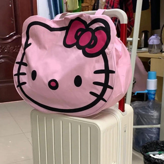 Túi Du Lịch Hello Kitty 54cm | Túi Xách Nữ Hồng Pastel Form To Chống Nước Đựng Đồ Siêu Cute Hàn Quốc