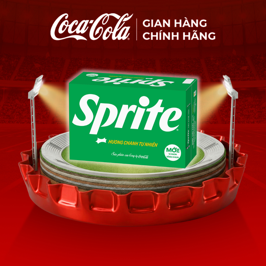 Thùng 24 Lon Nước Ngọt Giải Khát Có Gas Sprite Vị Chanh 235ml/Lon Coca ...