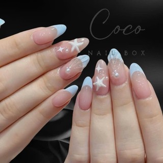 (Hot Sale) Nail Box thiết kế G180 nail mùa hè đi biển màu thạch hồng sao biển dễ thương nhà Gemychip