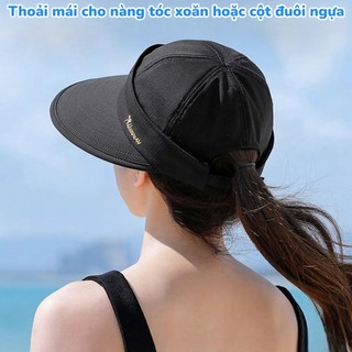 Mũ Chống Nắng Nữ Rộng Vành Đi Biển, Mũ Nửa Đầu Visor Tháo Rời 2 Kiểu, Mũ Chống Tia UV UPF50+