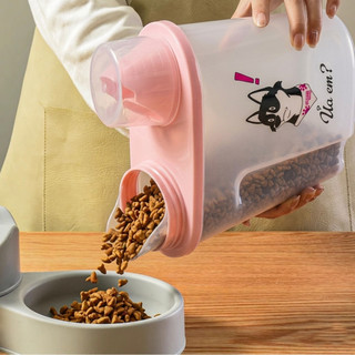 Hộp Nhựa Đựng Hạt, Thức Ăn Khô Cho Chó Mèo Đựng 700g, Dung Tích 1.5L