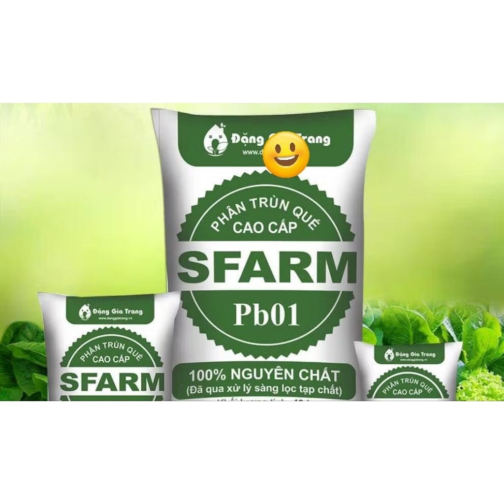 Phân trùn quế c.ao cấp Sfarm Pb01 - Bao 5kg - Đã qua xử lý