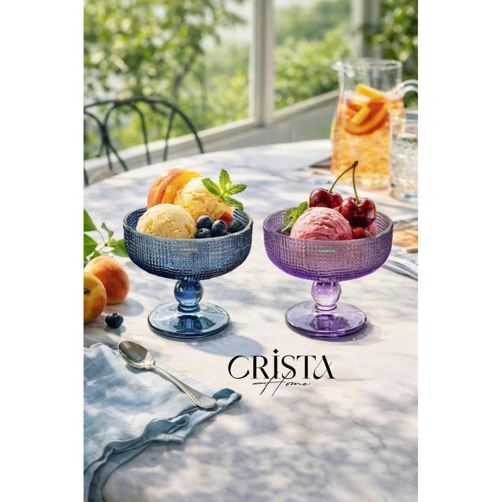 Bộ 6 Ly Kem Pastel Crista Home Chính Hãng | Ly Thủy Tinh 300ml