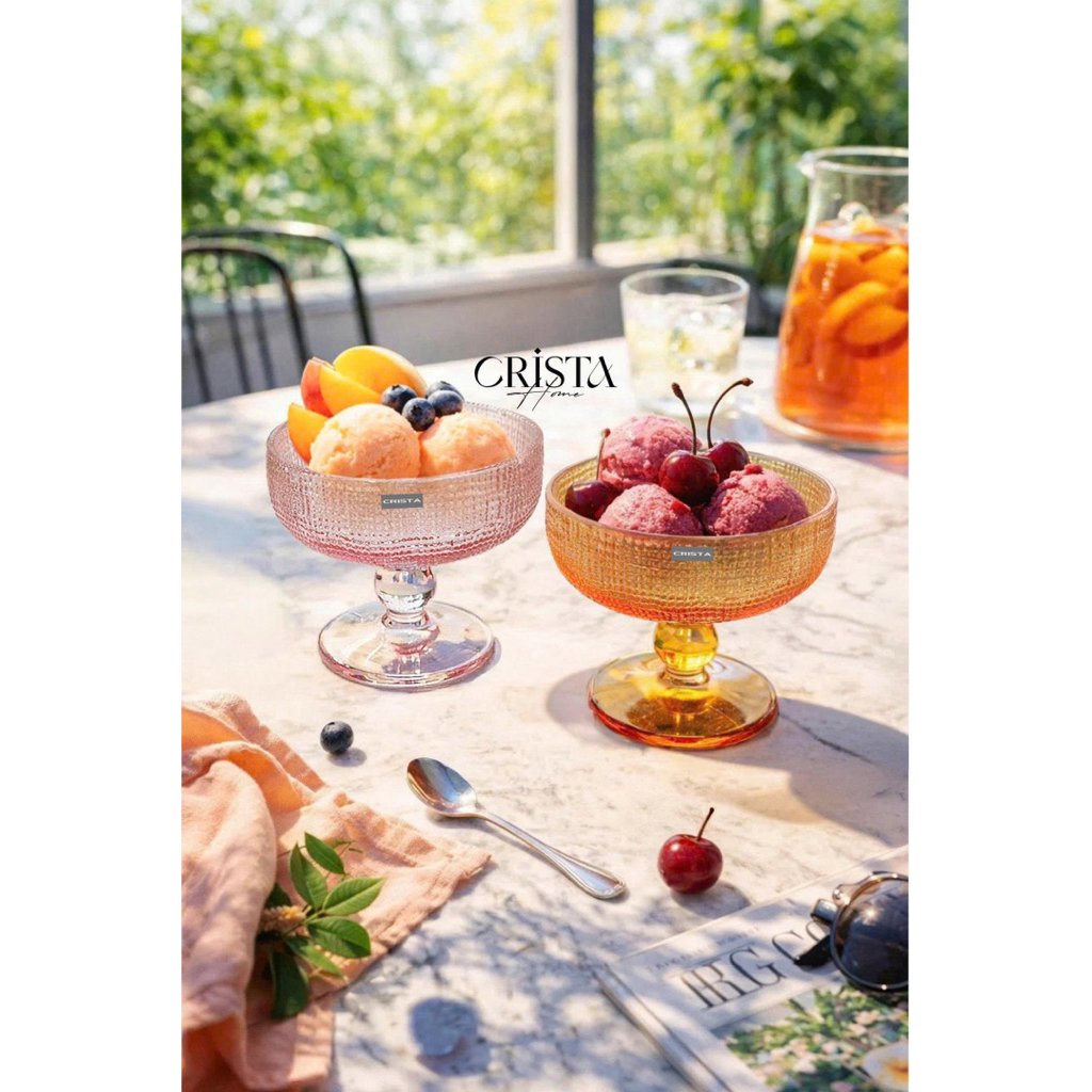 Bộ 6 Ly Kem Pastel Crista Home Chính Hãng | Ly Thủy Tinh 300ml
