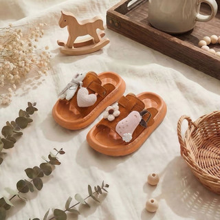 Dép lê đính thỏ cho bé gái từ 2 đến 11 tuổi siêu xinh dễ thương phom bánh mì siêu tôn dáng