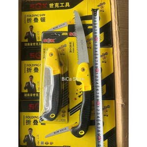 Cưa gập Hiệu SGK, Cưa cành xếp gọn Hàng Chất Lượng Cao Tay Đen Vàng FREE SHIP