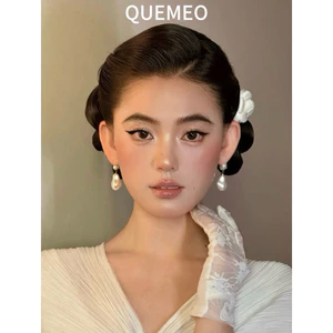Bông Tai Ngọc Trai Dáng Mix Lơi Phong Cách Baroque Thanh Lịch Cô Dâu