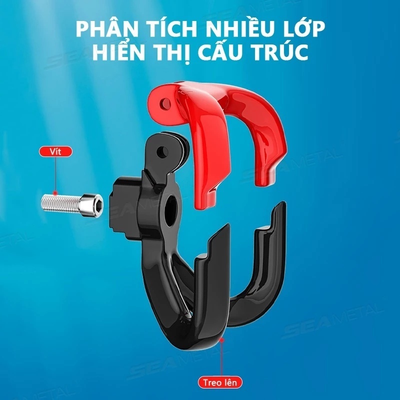 Móc Treo Biker cho xe máy cao cấp F2 ( giá 1 cái ) Móc treo đôi chịu lực cho dòng xe Vinfast evo Xe máy điện Bike Hook