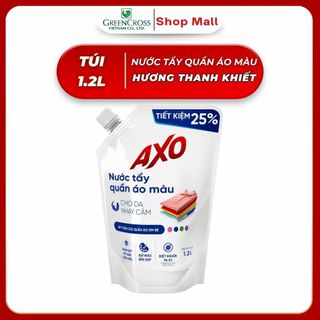 Túi Nước Tẩy Quần Áo Màu AXO 1200ml - Đánh Bay Vết Bẩn Giữ Màu Bền Đẹp