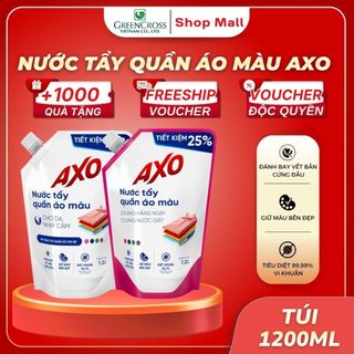 Túi Nước Tẩy Quần Áo Màu AXO 1200ml - Đánh Bay Vết Bẩn Giữ Màu Bền Đẹp