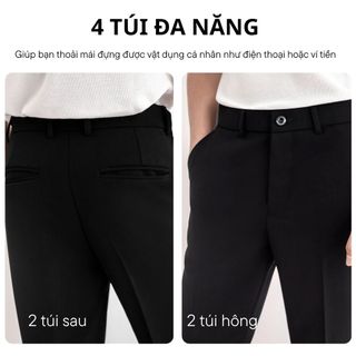 Quần Âu Nam Vải Tằm Vitex LADOS-34167 Chuẩn Form Quần Tây Tôn Dáng Nam Châu Á