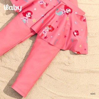 [TẶNG TÚI] Đồ bơi bé gái dài tay ILABY HCM đồ bơi dáng rời chất thun lạnh co giãn chống nắng size từ 10-43kg [4045]