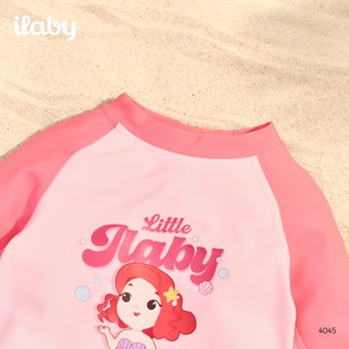 [TẶNG TÚI] Đồ bơi bé gái dài tay ILABY HCM đồ bơi dáng rời chất thun lạnh co giãn chống nắng size từ 10-43kg [4045]