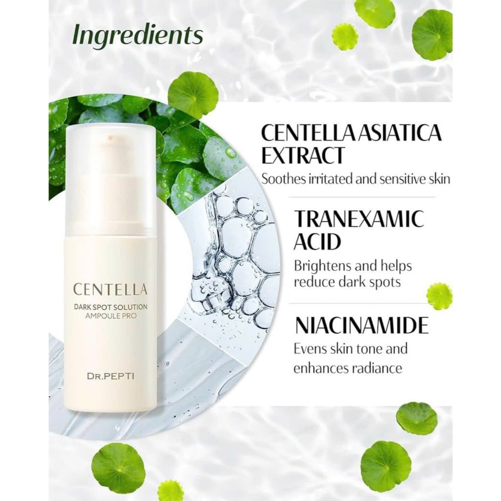 Serum dưỡng trắng Dr Pepti Centella Dark Spot Solution Ampoule 30ml - Mẫu Mới - Út store