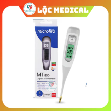 Nhiệt kế điện tử Microlife MT850 với 3 Tính Năng Trong 1 - Đo Thân Nhiệt , Nước , Sữa , Môi Trường