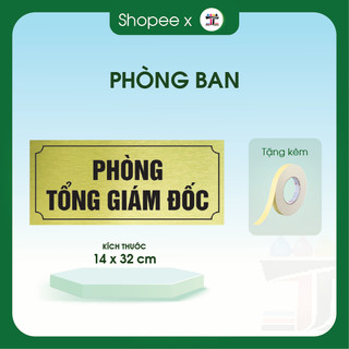 Biển văn phòng, bảng hội trường, khu vực sản xuất in UV rõ nét, bền màu - Alu Bạc Vàng