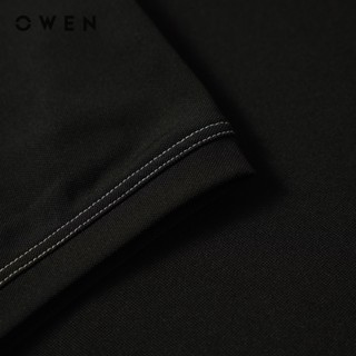 Owen - Áo polo ngắn tay Bodyfit APV261093 màu Đen chất liệu Poly Spandex