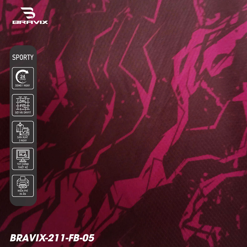 Bravix Bộ Quần Áo Bóng Thiết Kế - BST Beast Hiện Đại Chất Liệu MÈ CARO DRIFIT Cao Cấp Thấm Hút Mồ Hôi Tốt - Size S-2XL