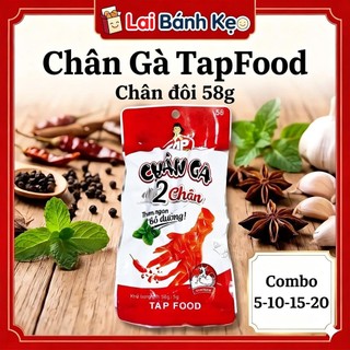 [Combo 5-10-15-20] Chân Gà TapFood Loại Chân Đôi (58g) - Chân Gà Ăn Liền Thơm Ngon, Giòn chuẩn vị