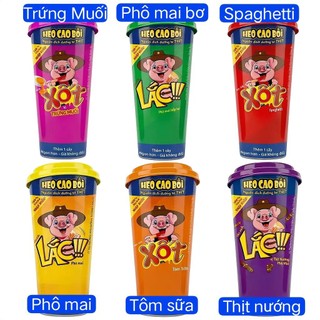 Sỉ 1Thùng(48 & 24)Ly Xút Xích Heo Cao Bồi Mix 6 Vị ( Ly 3 Cây kèm Đồ Chơi)