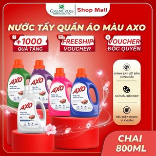 Chai Nước Tẩy Quần Áo Màu AXO 800ml – Giữ Màu Không Phai Tẩy Sạch Hiệu Quả