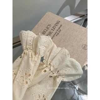 𝐏𝐡𝐢𝐞𝐧 𝐘𝐉𝐈𝐀 | 1112 Set Thô Thêu Màu Be Ngà Basic Nhẹ Nhàng Freesize <70kg