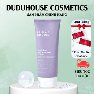 (Hàng Công Ty) Kem dưỡng thể BHA 2% Body Paula's Choice Weightless Body Treatment Mẫu Thử Duduhouse