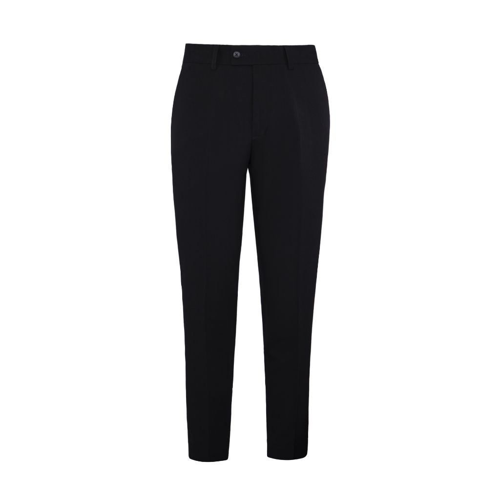 Quần âu nam MASCULINE MBR26D - Form ôm Beggi Relax trẻ trung vải cotton co giãn màu đen công sở