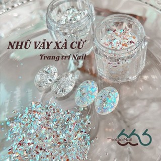 Nhũ Vảy Xà Cừ Trang Trí Nail HỘP LỚN – Nhũ Aurora Lấp Lánh Đính Móng Nail Cô Dâu Nail Sang Chảnh #01 #02 Thegioinail666