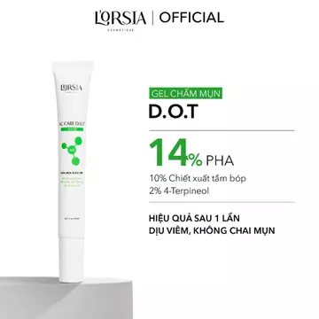 [QUÀ TẶNG 3] Gel Chấm Mụn D.O.T L'orsia Hỗ Trợ Giảm Mụn thâm, mụn viêm sưng đỏ cho làn da mụn đầu mủ trắng, da mụn thâm