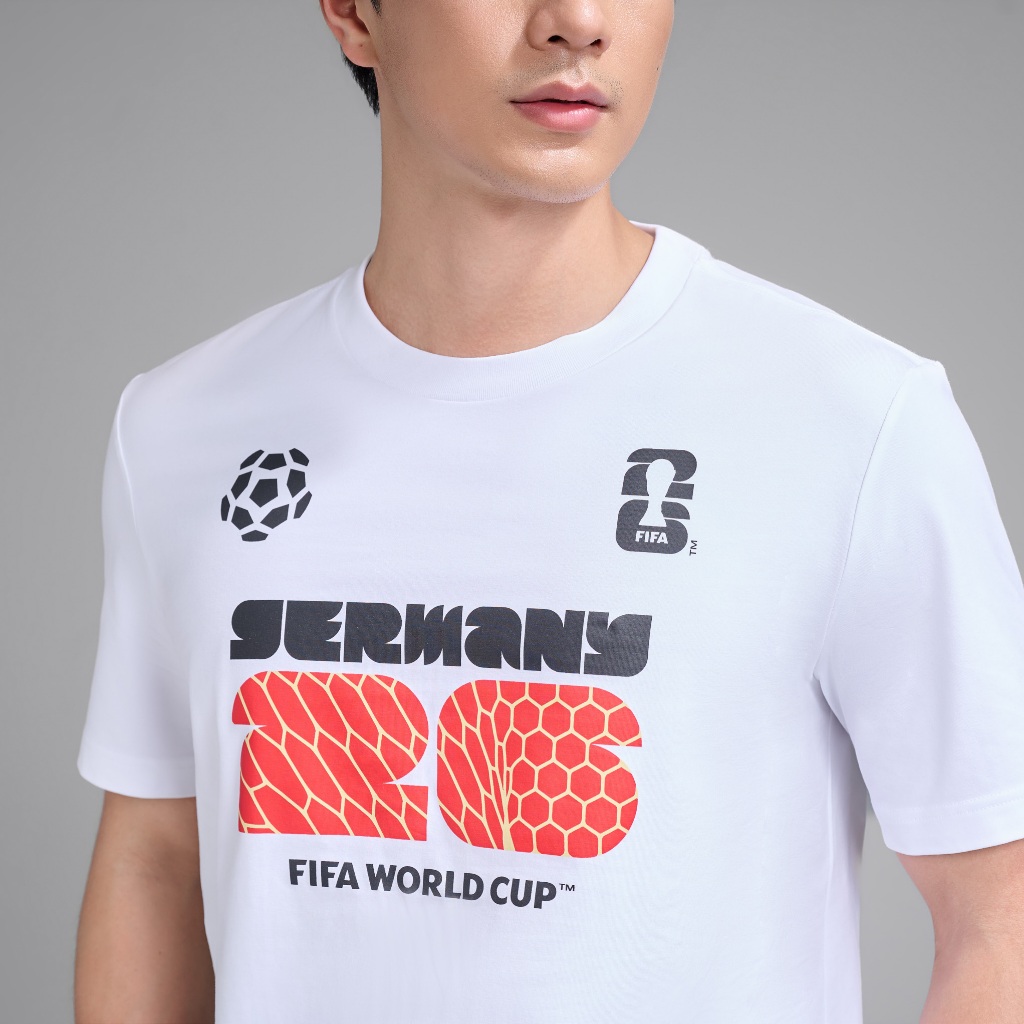 [TẶNG TẤT WC 2026]Áo thun Tshirt nam nữ Cotton Compact World Cup Germany Edition 26, Áo cổ vũ đội tuyển Đức thoáng khí
