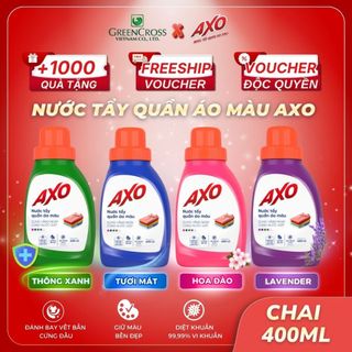 Thùng 16 Chai Nước Tẩy Quần Áo Màu AXO 400ml – Giữ Màu Sáng Mới Tẩy Sạch Hiệu Quả