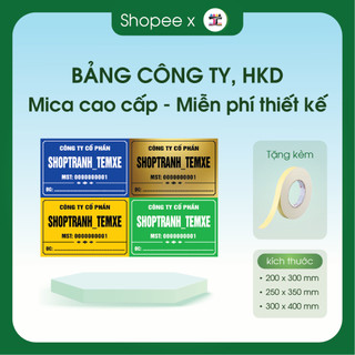Biển số nhà, hộ kinh doanh, biển hộ kinh doanh, biển công ty In UV cao cấp bền màu trên Mica Alu