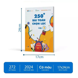 Sách - Tham khảo lớp 5 - Combo 250 Bài Toán Chọn Lọc Và 50 Đề Tăng Điểm Nhanh Toán - Tiếng Việt - Tiếng Anh Lớp 5