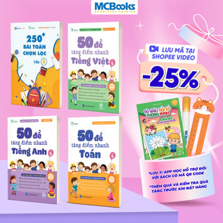 Sách - Tham khảo lớp 5 - Combo 250 Bài Toán Chọn Lọc Và 50 Đề Tăng Điểm Nhanh Toán - Tiếng Việt - Tiếng Anh Lớp 5
