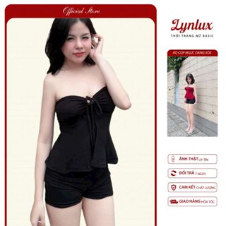 Áo Cúp Dây Rút Dáng Xòe , Mặc Nhiều Kiểu, Chất Cotton xịn Co Dãn 4 Chiều LynLux