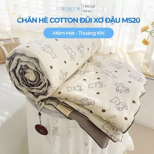 Chăn hè cotton xơ đậu nành trần bông nhập khẩu loại 1 mềm mịn thoáng mát 2mx2m3 - Chip Decor MS20